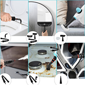 Nv602 Mini Steam Cleaner Çok Fonksiyonlu 9 Parça Buharlı Temizlik Makinesi -buharlı Temizleyici