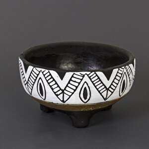 Ayaklı Otantik Beton Tas Saksı 15x10 Cm