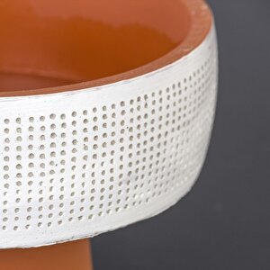 Delikli Beton Saksı Beyaz 19.5x16.5 Cm