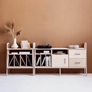Glanz Ahşap, Dolap Ve Konsol, 140x90, Natural Renk, Cpt4705-140
