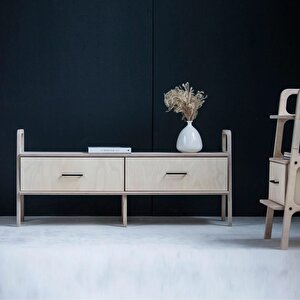 Cadre Masif Ahşap, Dolap Ve Konsol, 140x60, Natural Renk, Cpt4706-140