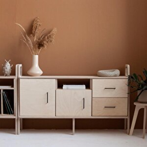 Vetta, Masif Ahşap, Dolap Ve Konsol, 140x90, Natural Renk, Cpt4697-140