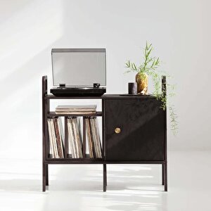 Black Masif Ahşap, 100x90, Dolap Ve Pikap Standı, Siyah Renk, Cpt4689-100