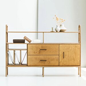 Riva Masif Ahşap, Dolap Ve Konsol, 170x115, Natural Renk, Cpt4696-170