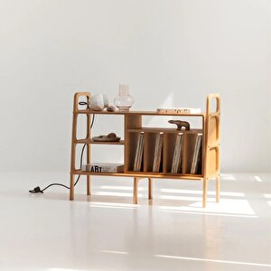 Legno Masif Ahşap Kitaplık Ve Raf Ünitesi, 120x90, Tik Renk, Cpt4694-120