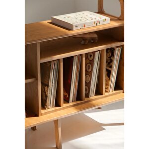 Legno Masif Ahşap Kitaplık Ve Raf Ünitesi, 120x90, Tik Renk, Cpt4694-120