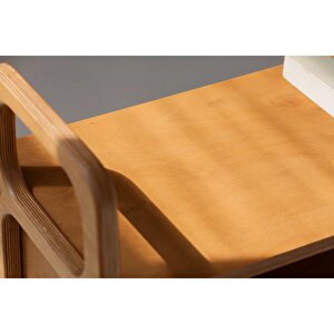 Legno Ahşap Kitaplık Ve Raf Ünitesi, 120x90, Tik Renk, Cpt4694-120