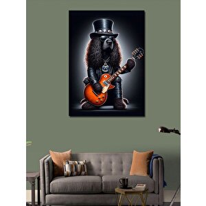 Kanvas Tablo Gitar Çalan Köpek 70x100 cm