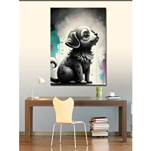 Kanvas Tablo Sevimli Köpek 70x100 cm