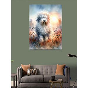 Kanvas Tablo Beyaz Tüylü Köpek 70x100 cm