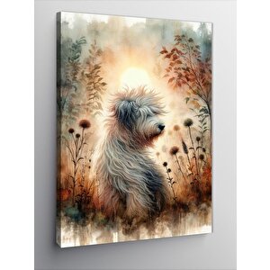 Kanvas Tablo Kürk İçinde Beyaz Köpek
