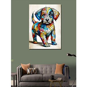 Kanvas Tablo Renkli Köpek 70x100 cm
