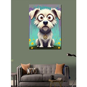 Kanvas Tablo Sevimli Köpek Portresi