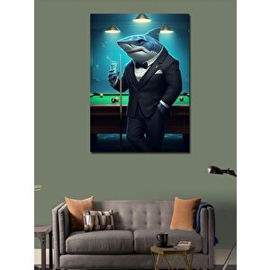 Kanvas Tablo Beyefendi Köpekbalığı 100x140 cm