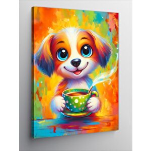 Kanvas Tablo Renkli Köpek 70x100 cm
