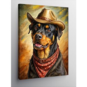 Kanvas Tablo Kovboy Köpek 70x100 cm