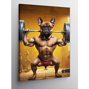 Kanvas Tablo Vücut Geliştiren Köpek 70x100 cm