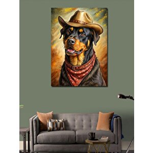 Kanvas Tablo Kovboy Köpek
