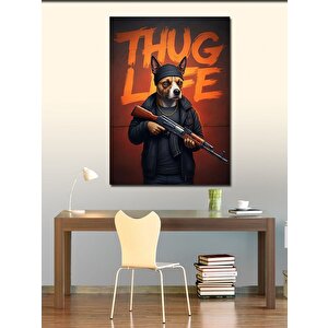 Kanvas Tablo Thug Life Köpek