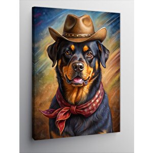 Kanvas Tablo Kovboy Köpek