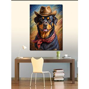 Kanvas Tablo Kovboy Köpek