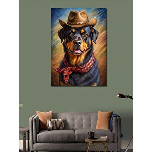 Kanvas Tablo Kovboy Köpek