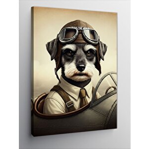 Kanvas Tablo Pilot Köpek 100x140 cm
