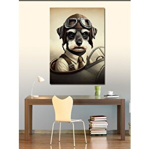 Kanvas Tablo Pilot Köpek 100x140 cm