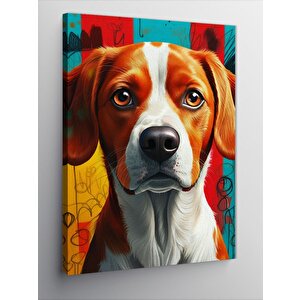 Kanvas Tablo Bakışlı Köpek 70x100 cm