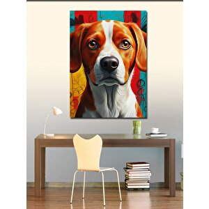 Kanvas Tablo Bakışlı Köpek 70x100 cm