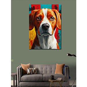 Kanvas Tablo Bakışlı Köpek 70x100 cm