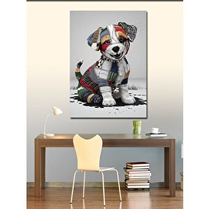Kanvas Tablo Desenli Köpek 70x100 cm