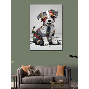 Kanvas Tablo Desenli Köpek 70x100 cm