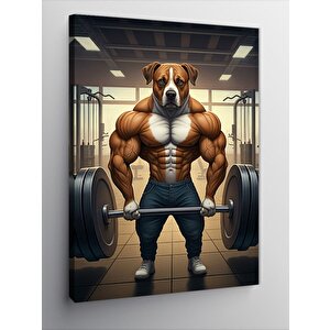 Kanvas Tablo Kaslı Köpek 100x140 cm