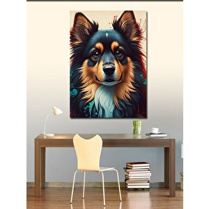 Kanvas Tablo Köpek Portresi 100x140 cm