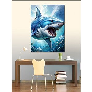 Kanvas Tablo Saldıran Köpekbalığı 70x100 cm