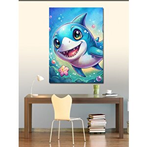 Kanvas Tablo Sevimli Köpekbalığı 100x140 cm