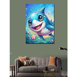 Kanvas Tablo Sevimli Köpekbalığı 100x140 cm