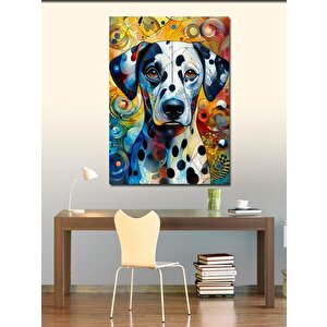 Kanvas Tablo Renkli Dalmaçyalı Köpek