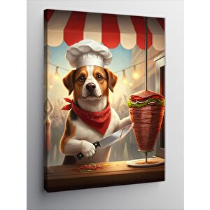 Kanvas Tablo Köpek Dönerci