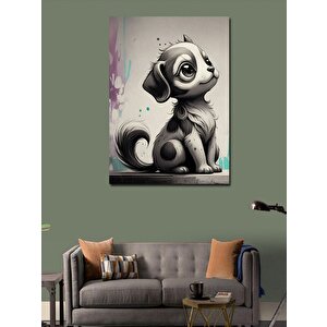 Kanvas Tablo Sevimli Köpek 70x100 cm