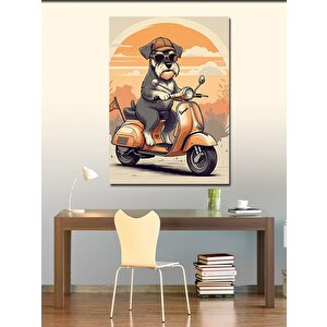 Kanvas Tablo Scooter Köpek 70x100 cm