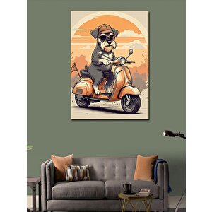 Kanvas Tablo Scooter Köpek 70x100 cm