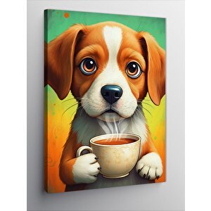 Kanvas Tablo Kahveli Yavru Köpek