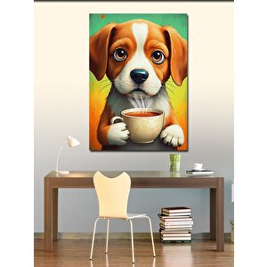 Kanvas Tablo Kahveli Yavru Köpek