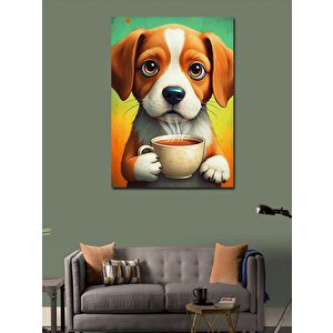 Kanvas Tablo Kahveli Yavru Köpek