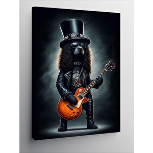 Kanvas Tablo Rok Yıldızı Köpek 70x100 cm