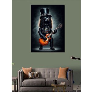 Kanvas Tablo Rok Yıldızı Köpek 70x100 cm