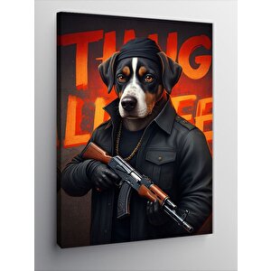 Kanvas Tablo Köpek Mafya