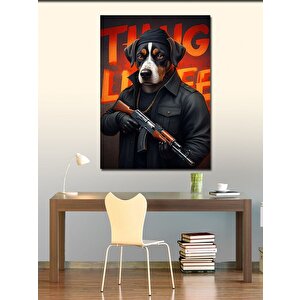 Kanvas Tablo Köpek Mafya